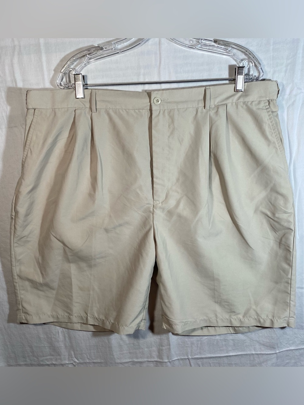 Palm Beach Golf Men's Classic Pleated Casual Shorts Khaki Size 40